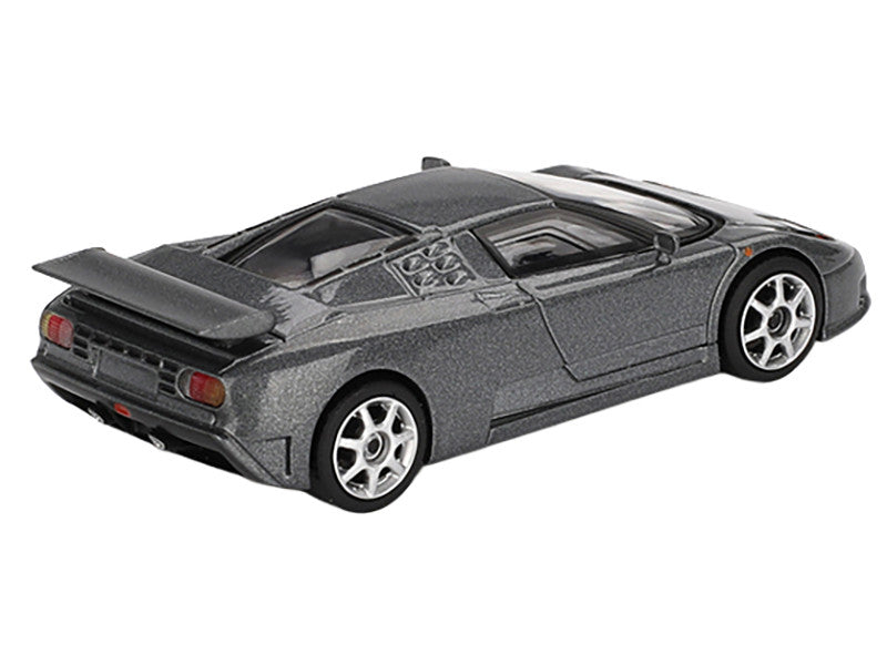 Bugatti EB110 Super Sport Grigio Scuro Dark Gray Metallic Limited Edition 1/64 Diecast Model Car by Mini GT Mini GT