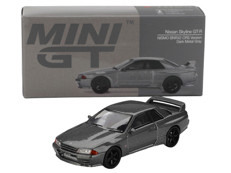 Nissan Skyline GT-R (NISMO BNR32 CRS Version) RHD (Right Hand Drive) Dark Metal Gray Metallic Limited Edition 1/64 Diecast Model Car by Mini GT Mini GT