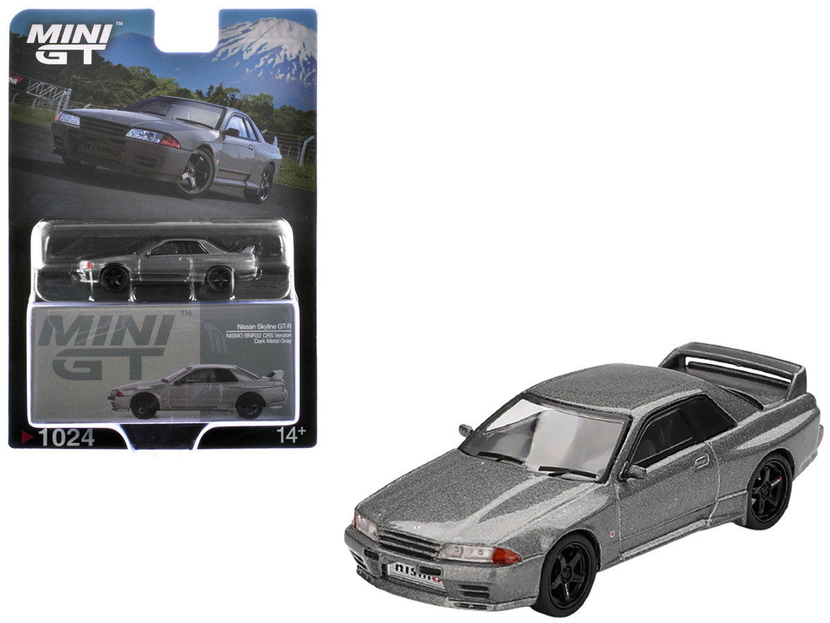 Nissan Skyline GT-R (NISMO BNR32 CRS Version) RHD (Right Hand Drive) Dark Metal Gray Metallic Limited Edition 1/64 Diecast Model Car by Mini GT Mini GT