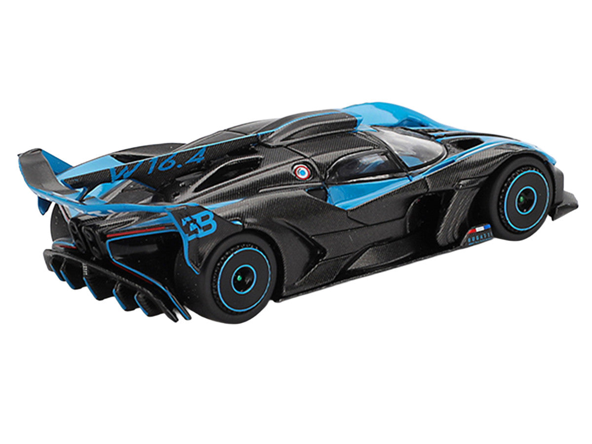 Bugatti Bolide Presentation Blue and Carbon Fiber Limited Edition 1/64 Diecast Model Car by Mini GT Mini GT