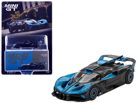 Bugatti Bolide Presentation Blue and Carbon Fiber Limited Edition 1/64 Diecast Model Car by Mini GT Mini GT