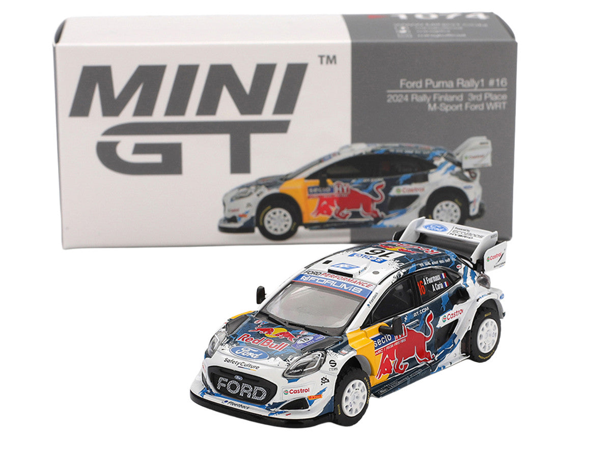 Ford Puma Rally1 #16 Adrien Fourmaux - Alexandre Coria "M-Sport Ford WRT" 3rd Place "Rally Finland" (2024) Limited Edition 1/64 Diecast Model Car by Mini GT Mini GT