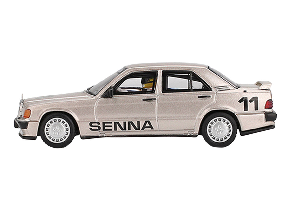Mercedes-Benz 190E 2.3-16 #11 Ayrton Senna Winner "Nurburgring Race of Champions" (1984) with Driver Figure Limited Edition 1/64 Diecast Model Car by Mini GT-0