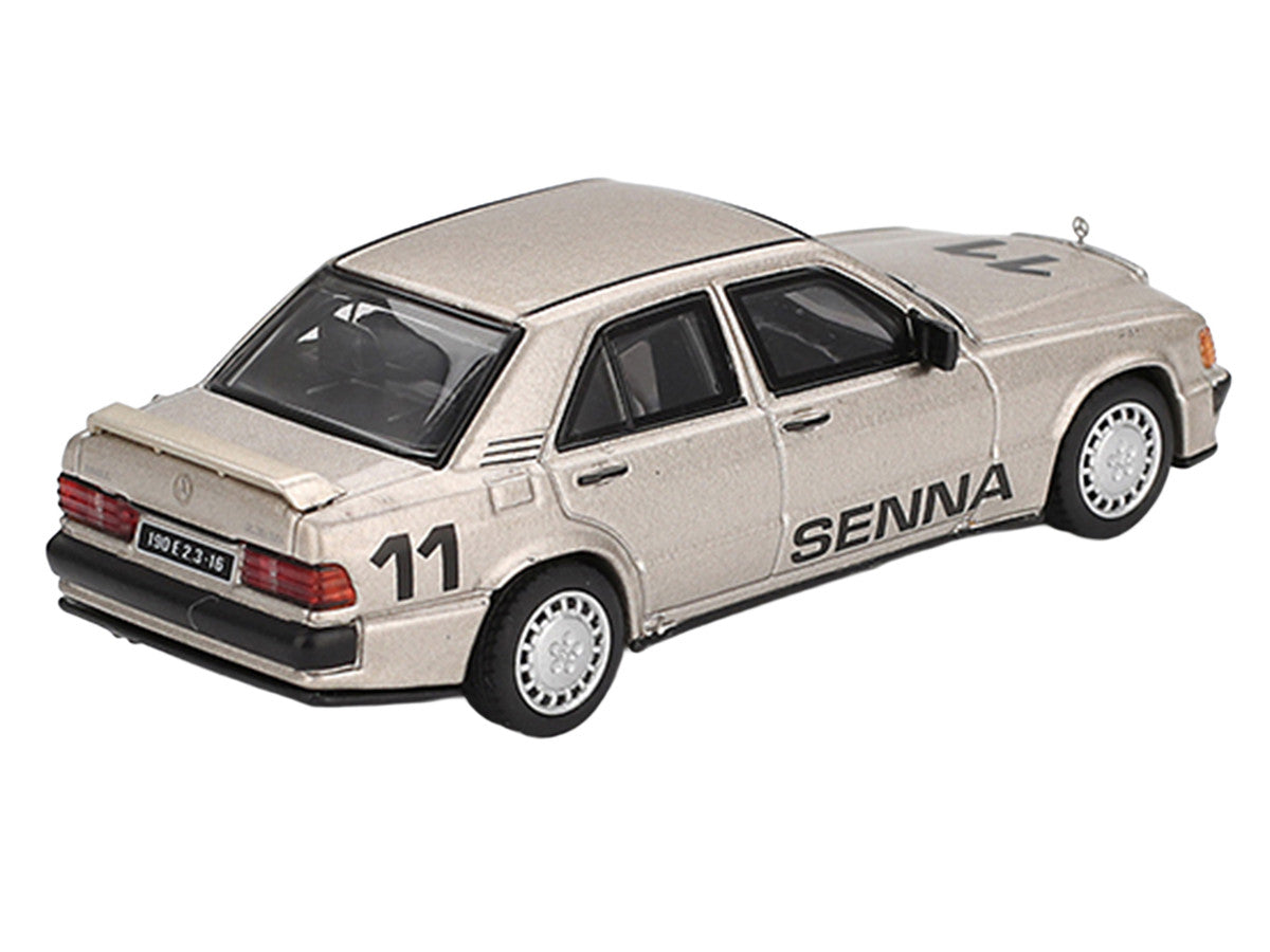 Mercedes-Benz 190E 2.3-16 #11 Ayrton Senna Winner "Nurburgring Race of Champions" (1984) with Driver Figure Limited Edition 1/64 Diecast Model Car by Mini GT-1