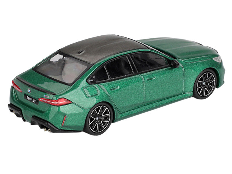 BMW M5 Isle of Man Green Metallic with Carbon Top Limited Edition 1/64 Diecast Model Car by Mini GT Mini GT