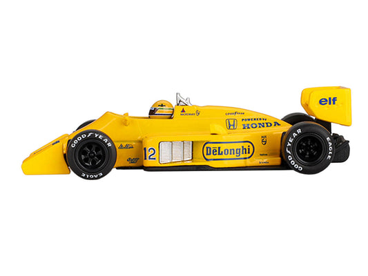 Lotus 99T #12 Ayrton Senna Winner Formula One F1 "Monaco GP" (1987) with Driver Figure Limited Edition 1/64 Die Cast Model Car by Mini GT Mini GT