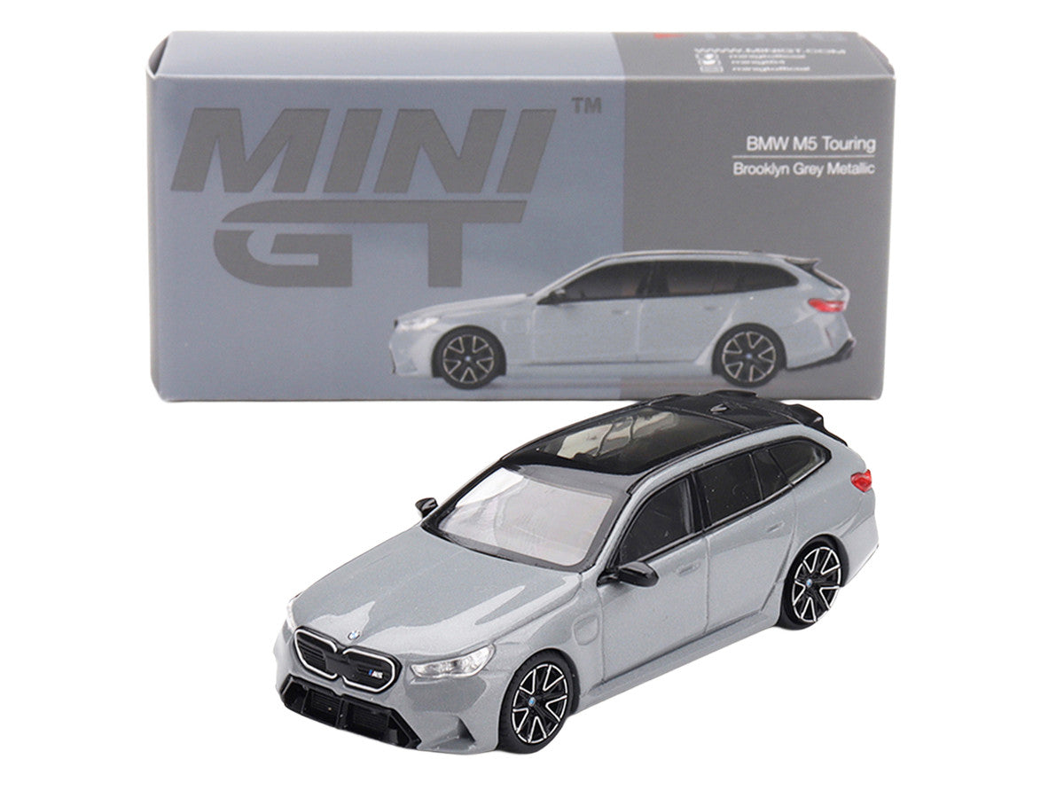 BMW M5 Touring Brooklyn Gray Metallic with Sunroof 1/64 Diecast Model Car by Mini GT-2