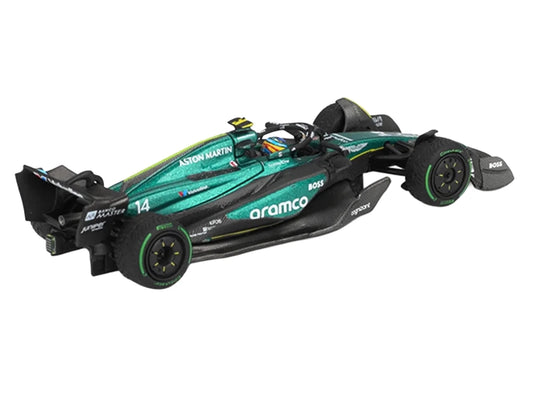 Aston Martin AMR24 #14 Fernando Alonso Formula One F1 "Canadian GP" (2024) Limited Edition 1/64 Diecast Model Car by Mini GT-0