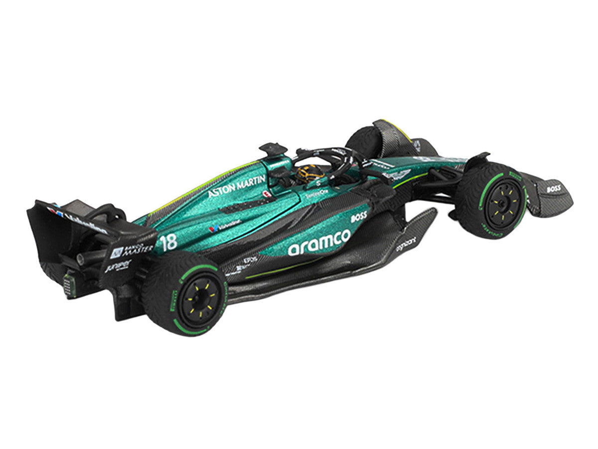 Aston Martin AMR24 #18 Lance Stroll Formula One F1 "Canadian GP" (2024) Limited Edition 1/64 Diecast Model Car by Mini GT-2