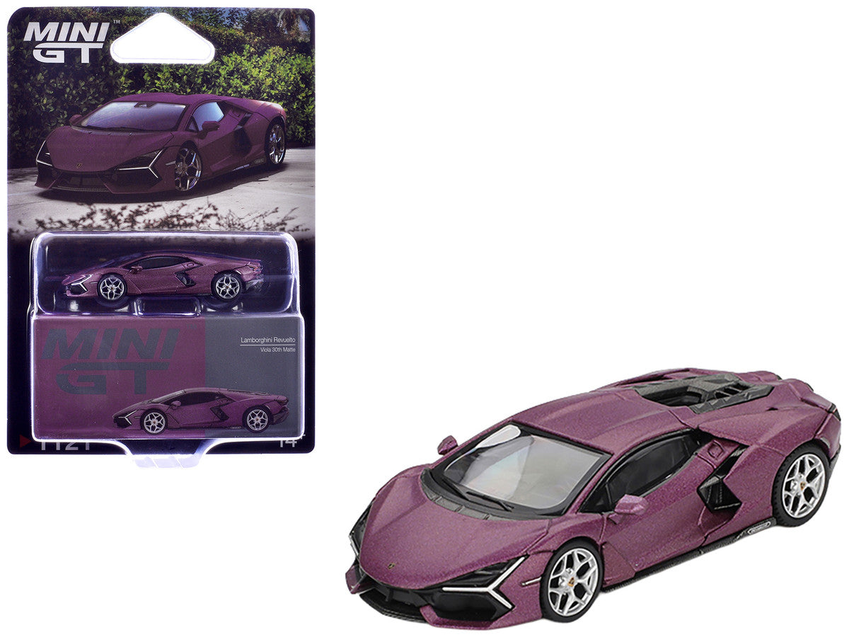 Lamborghini Revuelto Viola 30th Matt Purple Metallic Limited Edition 1/64 Diecast Model Car by Mini GT Mini GT
