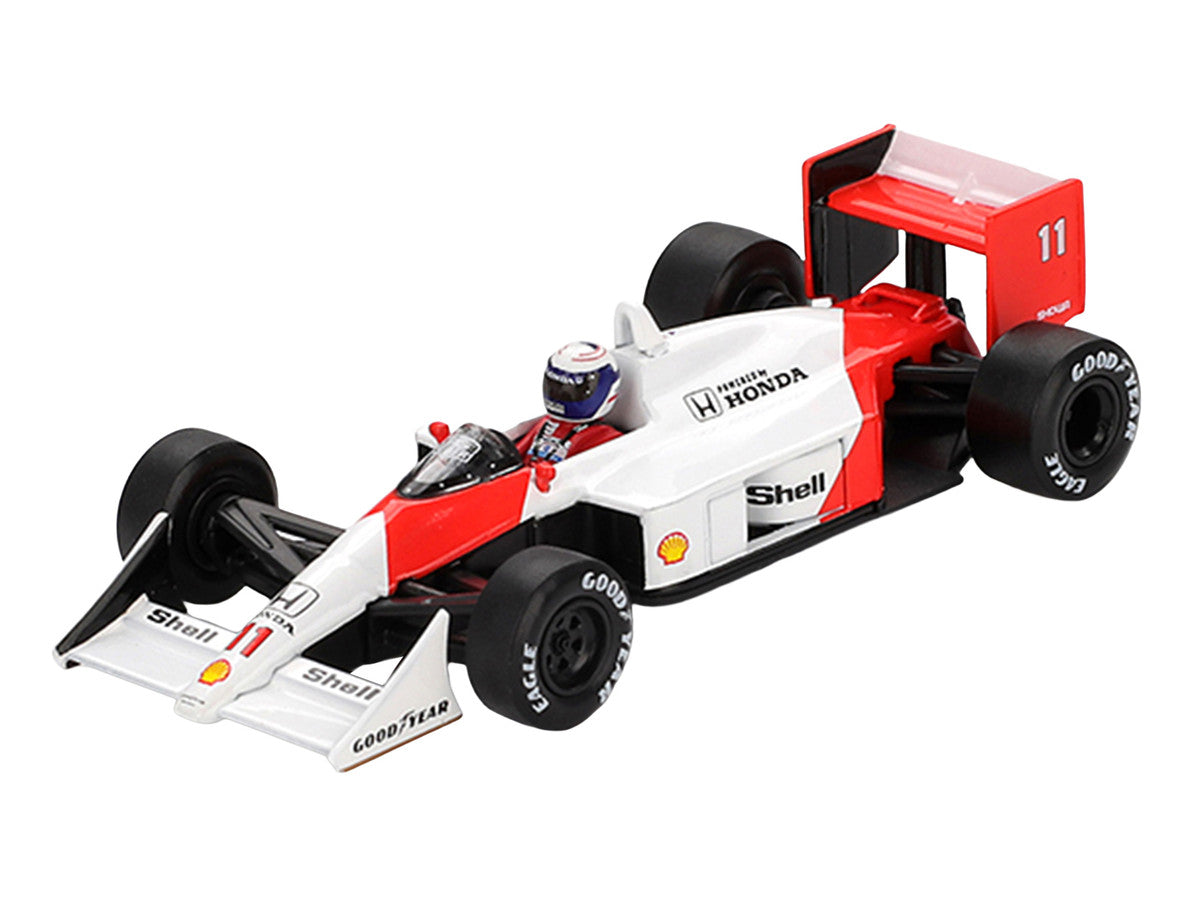 McLaren MP4/4 #11 Alain Prost 2nd Place Formula One F1 "Japanese GP" (1988) with Driver Figure Limited Edition 1/64 Diecast Model Car by Mini GT Mini GT