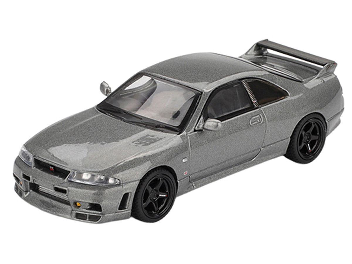Nissan Skyline GT-R (NISMO BCNR33 CRS Version) RHD (Right Hand Drive) Dark Metal Gray Metallic Limited Edition 1/64 Diecast Model Car by Mini GT Mini GT