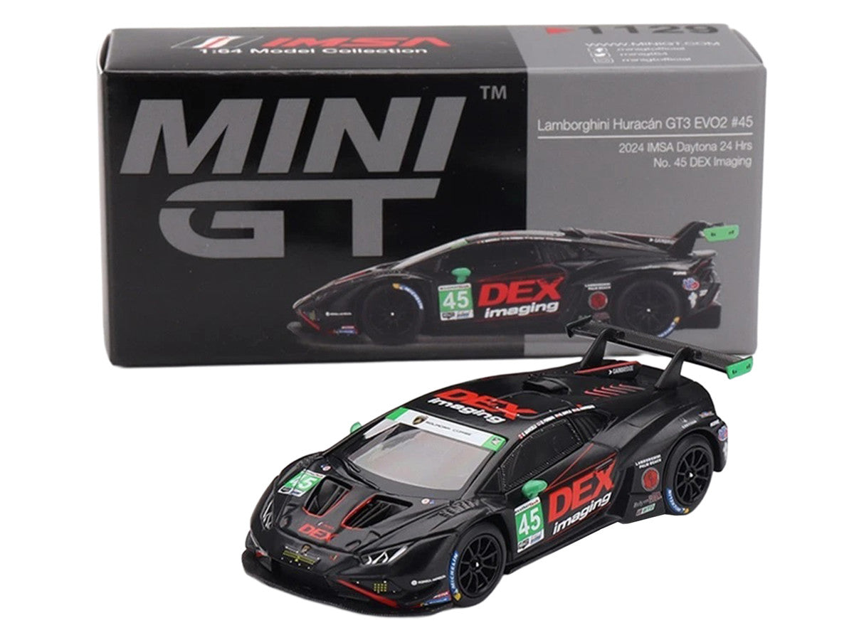 Lamborghini Huracan GT3 EVO2 #45 Graham Doyle - Danny Formal - Ashton Harrison - Kyle Marcelli "DEX Imaging" IMSA "24 Hours of Daytona" (2024) Limited Edition 1/64 Diecast Model Car by Mini GT Mini GT