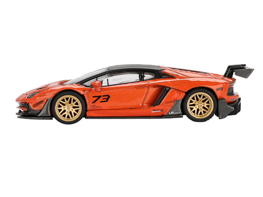 Lamborghini Aventador "LB-Works" Orange with Matt Black Top "Malaysia Diecast Expo (MDX) 2025" Limited Edition 1/64 Diecast Model Car by Mini GT Mini GT