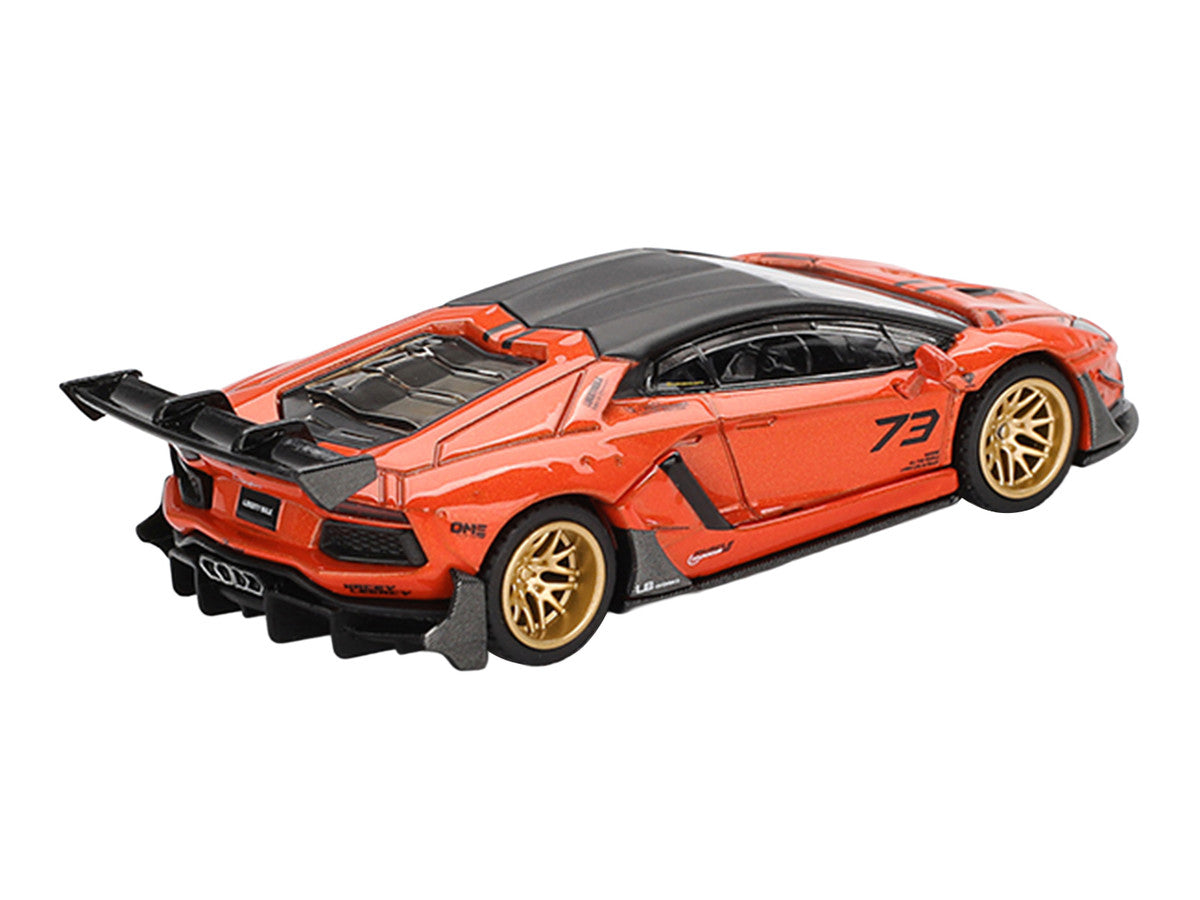 Lamborghini Aventador "LB-Works" Orange with Matt Black Top "Malaysia Diecast Expo (MDX) 2025" Limited Edition 1/64 Diecast Model Car by Mini GT Mini GT