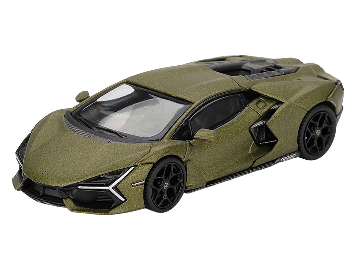 Lamborghini Revuelto Verde Gea Matte Green Metallic Limited Edition 1/64 Die Cast Model Car by Mini GT Mini GT