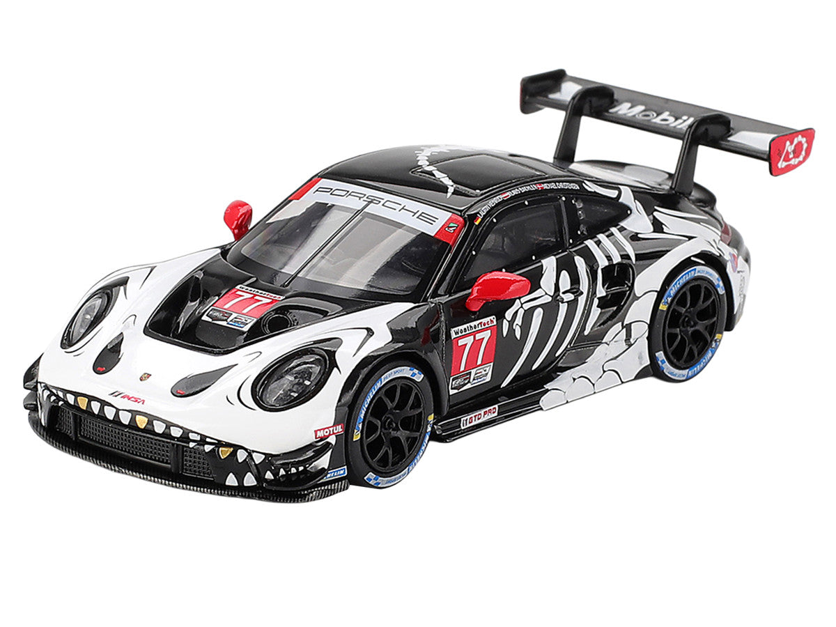 Porsche 911 GT3 R #77 Klaus Bachler - Laurin Heinrich - Michael Christensen "AO Racing Skeleton Rexy" GTD Pro IMSA "Petit Le Mans" (2025) Limited Edition 1/64 Diecast Model Car by Mini GT Mini GT