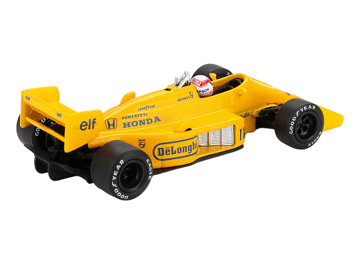 Lotus 99T #11 Satoru Nakajima Formula One F1 "Monaco GP" (1987) with Driver Figure Limited Edition 1/64 Diecast Model Car by Mini GT Mini GT