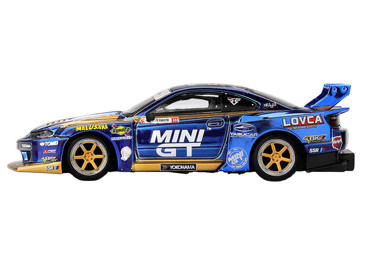 Nissan Silvia (S15) LB-Super Silhouette RHD (Right Hand Drive) #555 Yukio Fausto "Team MINI GT Liberty Walk" "Formula Drift Japan" (2025) Limited Edition 1/64 Diecast Model Car by Mini GT Mini GT