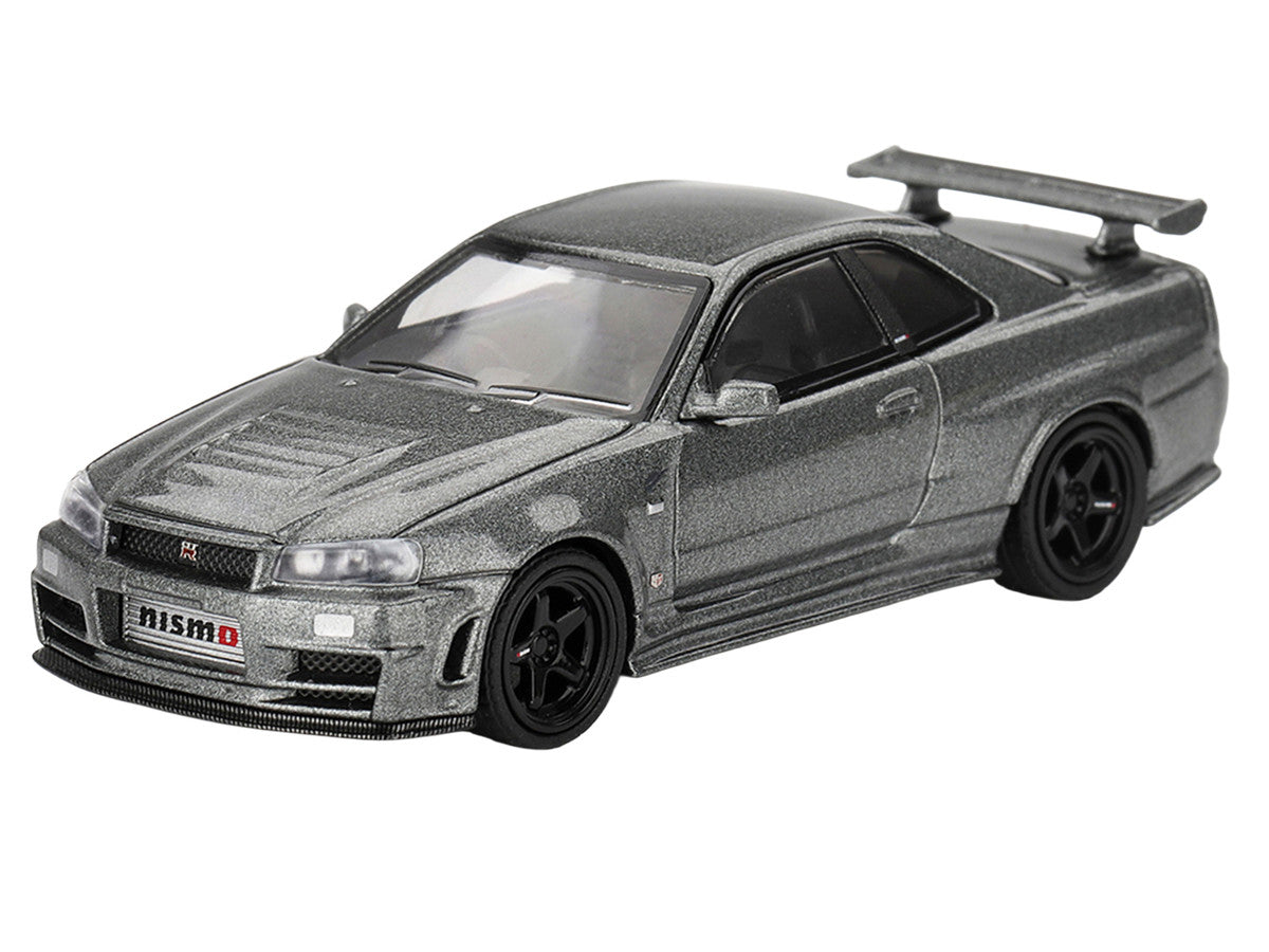 Nissan Skyline GT-R (NISMO BNR34 CRS Version) RHD (Right Hand Drive) Dark Metal Gray Metallic Limited Edition 1/64 Diecast Model Car by Mini GT Mini GT