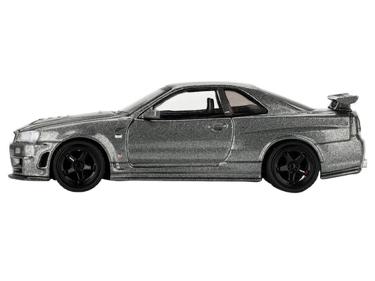 Nissan Skyline GT-R (NISMO BNR34 CRS Version) RHD (Right Hand Drive) Dark Metal Gray Metallic Limited Edition 1/64 Diecast Model Car by Mini GT Mini GT