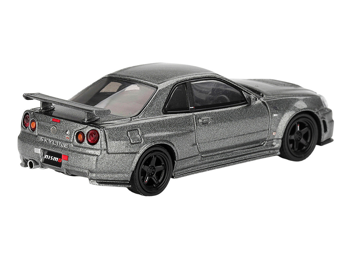 Nissan Skyline GT-R (NISMO BNR34 CRS Version) RHD (Right Hand Drive) Dark Metal Gray Metallic Limited Edition 1/64 Diecast Model Car by Mini GT Mini GT