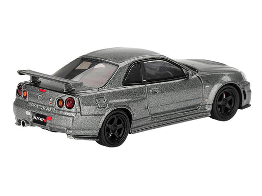 Nissan Skyline GT-R (NISMO BNR34 CRS Version) RHD (Right Hand Drive) Dark Metal Gray Metallic Limited Edition 1/64 Diecast Model Car by Mini GT Mini GT
