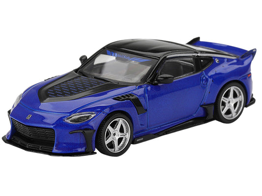 Nissan Z VeilSide FFZ400 Seiran Blue Metallic with Black Top Limited Edition 1/64 Diecast Model Car by Mini GT Mini GT
