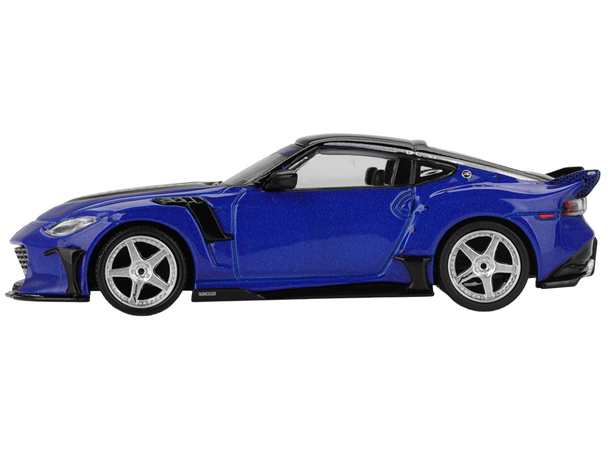 Nissan Z VeilSide FFZ400 Seiran Blue Metallic with Black Top Limited Edition 1/64 Diecast Model Car by Mini GT Mini GT