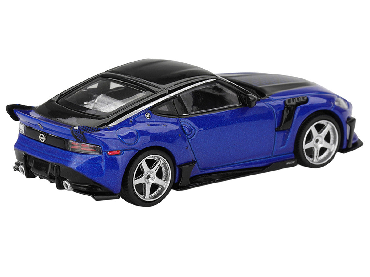 Nissan Z VeilSide FFZ400 Seiran Blue Metallic with Black Top Limited Edition 1/64 Diecast Model Car by Mini GT Mini GT