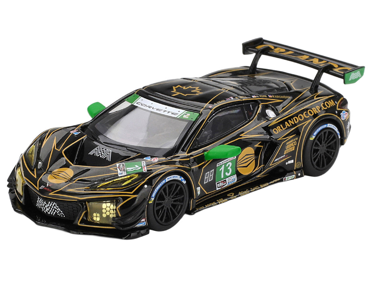 Chevrolet Corvette Z06 GT3.R #13 Matt Bell - Orey Fidani - Lars Kern - Marvin Kirchhofer "AWA" GTD Class Winner IMSA "24 Hours of Daytona" (2025) 1/64 Diecast Model Car by Mini GT-2
