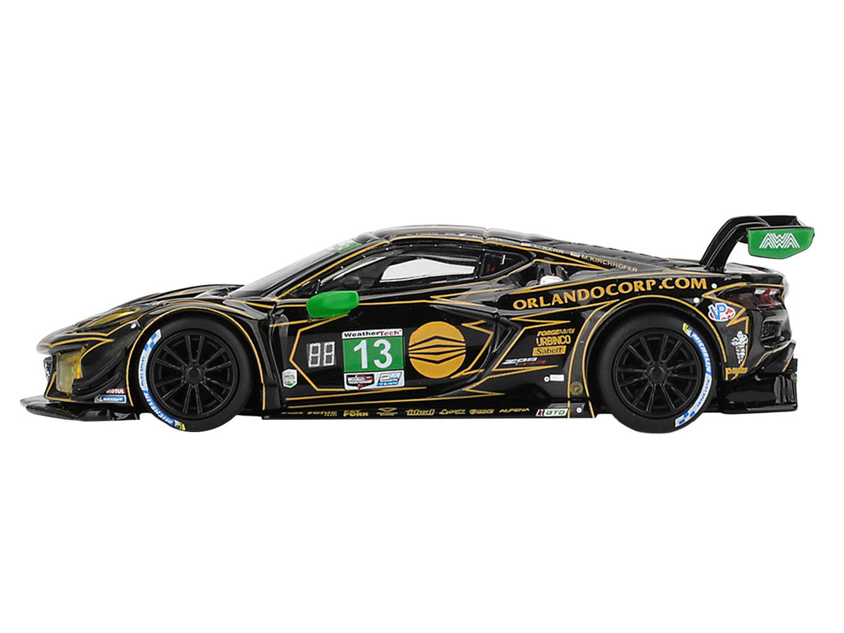 Chevrolet Corvette Z06 GT3.R #13 Matt Bell - Orey Fidani - Lars Kern - Marvin Kirchhofer "AWA" GTD Class Winner IMSA "24 Hours of Daytona" (2025) 1/64 Diecast Model Car by Mini GT-0