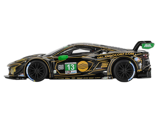 Chevrolet Corvette Z06 GT3.R #13 Matt Bell - Orey Fidani - Lars Kern - Marvin Kirchhofer "AWA" GTD Class Winner IMSA "24 Hours of Daytona" (2025) 1/64 Diecast Model Car by Mini GT-0