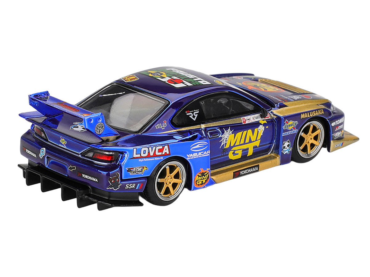 Nissan Silvia (S15) LB-Super Silhouette RHD (Right Hand Drive) #555 Yukio Fausto "Team MINI GT Liberty Walk" Halloween Special "Formula Drift Japan" (2025) Limited Edition 1/64 Diecast Model Car by Mini GT Mini GT
