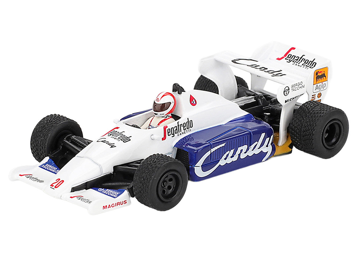 Toleman TG184 #20 Johnny Cecotto Formula One F1 "Monaco GP" (1984) with Driver Figure Limited Edition 1/64 Diecast Model Car by Mini GT Mini GT