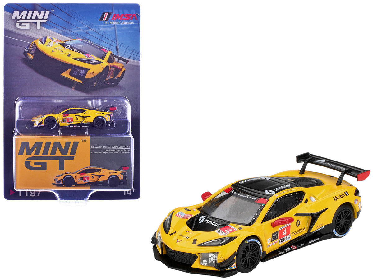 Chevrolet Corvette Z06 GT3.R #4 Nicky Catsburg - Tommy Milner - Nicolas Varrone "Corvette Racing by Pratt Miller Motorsports" IMSA "24 Hours of Daytona" (2025) Limited Edition 1/64 Diecast Model Car by Mini GT Mini GT