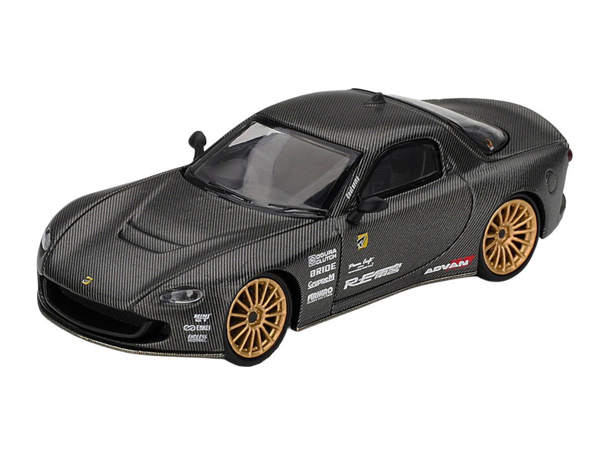 Mazda RX-7 RE-Amemiya "Matsukiyo KOKU 3 Rotor NA-7" Carbon Fiber "Tokyo Auto Salon 2025 Best Tuned Car Award" Limited Edition 1/64 Diecast Model Car by Mini GT Mini GT