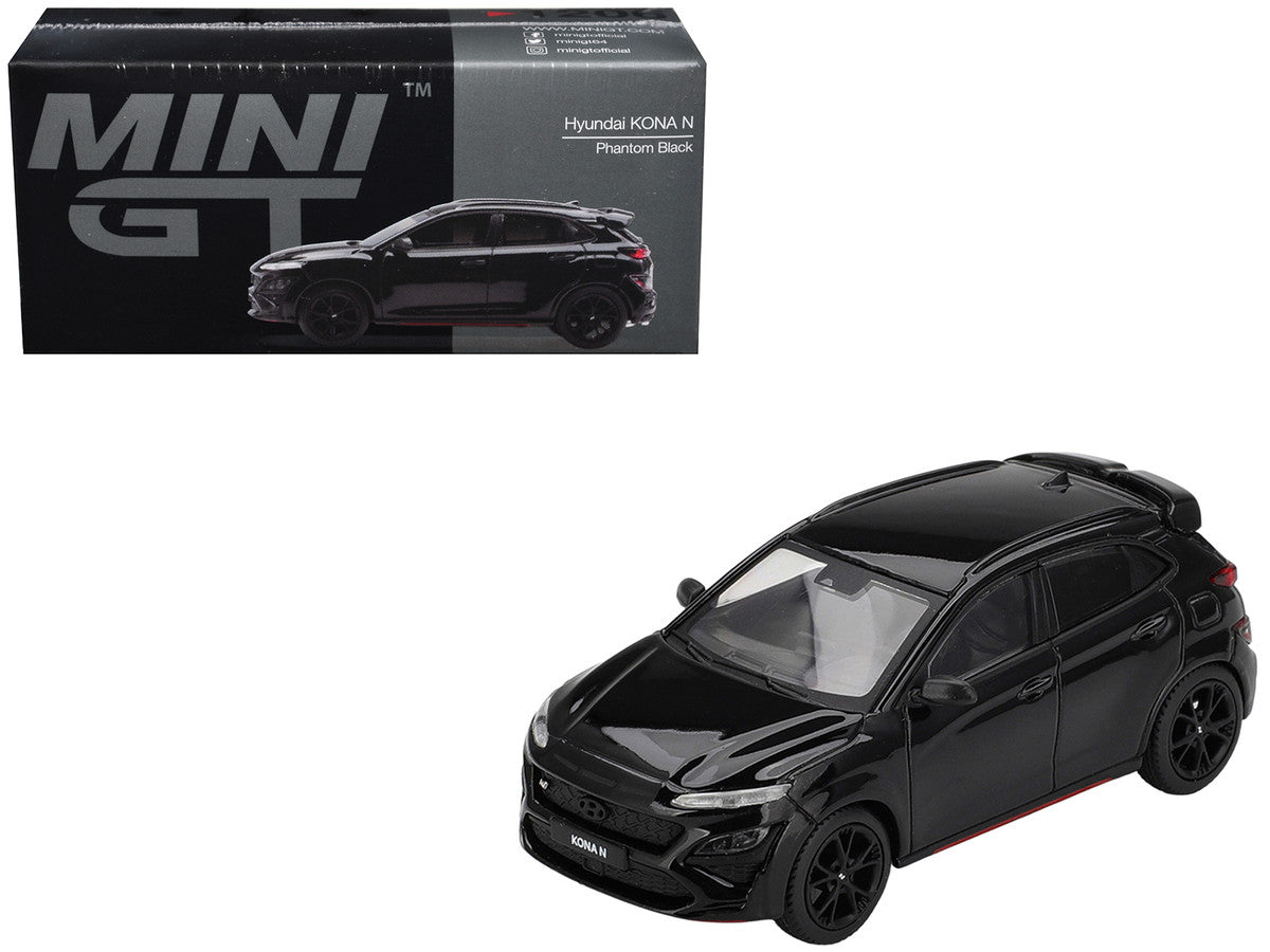 Hyundai Kona N Phantom Black Limited Edition 1/64 Diecast Model Car by Mini GT Mini GT