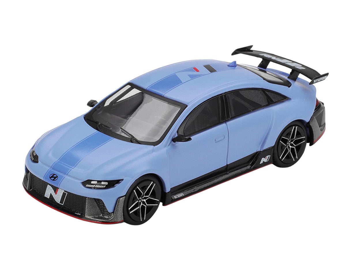 Hyundai RN22e (VP1) Light Blue with Blue Stripe Limited Edition 1/64 Diecast Model Car by Mini GT Mini GT