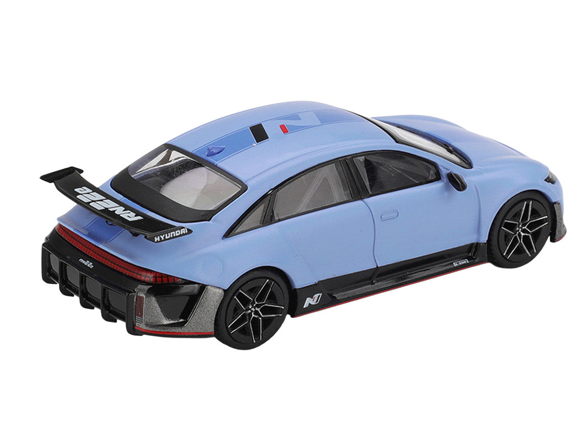 Hyundai RN22e (VP1) Light Blue with Blue Stripe Limited Edition 1/64 Diecast Model Car by Mini GT Mini GT
