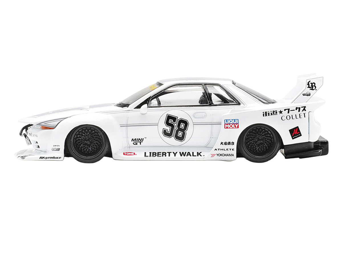 Nissan Skyline GT-R (R32) RHD (Right Hand Drive) #58 "Kaido Works" White with Gray Graphics "Tokyo Auto Salon 2025" Limited Edition 1/64 Diecast Model Car by Mini GT Mini GT