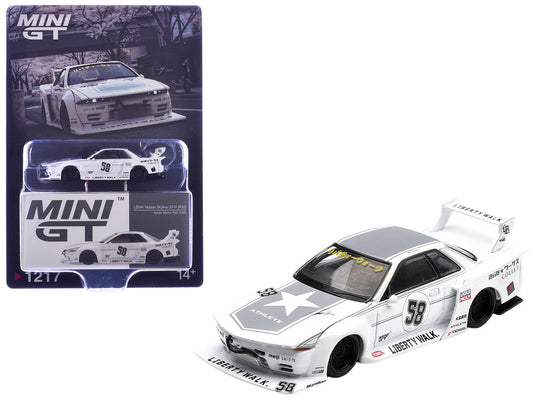 Nissan Skyline GT-R (R32) RHD (Right Hand Drive) #58 "Kaido Works" White with Gray Graphics "Tokyo Auto Salon 2025" Limited Edition 1/64 Diecast Model Car by Mini GT Mini GT