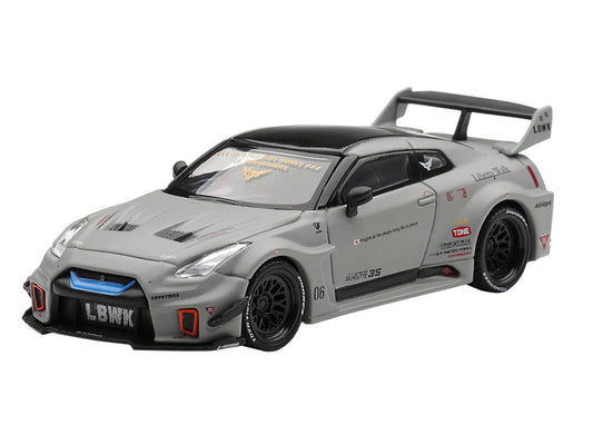 Nissan 35GT-RR Ver.1 "LB-Silhouette Works GT" Matt Gray with Black Top Limited Edition 1/64 Diecast Model Car by Mini GT Mini GT