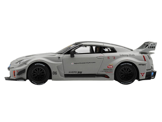 Nissan 35GT-RR Ver.1 "LB-Silhouette Works GT" Matt Gray with Black Top Limited Edition 1/64 Diecast Model Car by Mini GT Mini GT