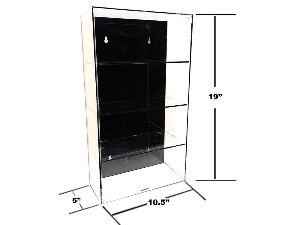 Showcase 4 Car Display Case Wall Mount with Black Back Panel "Mijo Exclusives" for 1/24-1/25 Scale Models-1