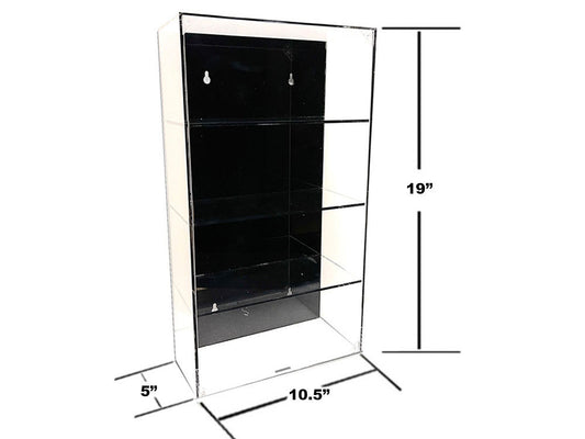 Showcase 4 Car Display Case Wall Mount with Black Back Panel "Mijo Exclusives" for 1/24-1/25 Scale Models-1