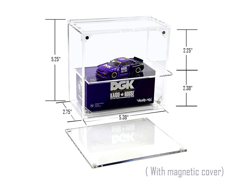 Showcase 2 Cars Desk Top Display Case with Cover "Mijo Exclusives" for 1/64 Scale Models-2