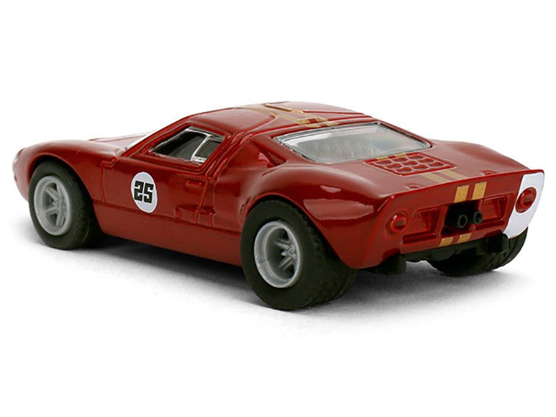 1965 Ford GT40 MK1 #25 Red Metallic with Gold Stripes "Collection" Series 1/64 Diecast Model Car by Majorette-0