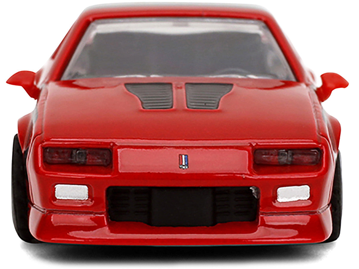1985 Chevrolet Camaro Red with Black Top and Stripes "Collection" Series 1/64 Diecast Model Car by Majorette Majorette