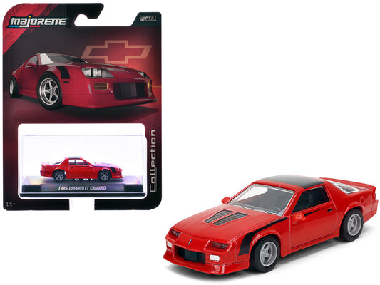 1985 Chevrolet Camaro Red with Black Top and Stripes "Collection" Series 1/64 Diecast Model Car by Majorette Majorette